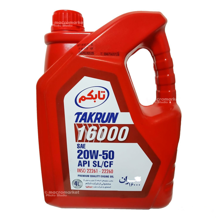 روغن موتور بهران تابکم مدل 16000 20w50 حجم 4 لیتر (SL)