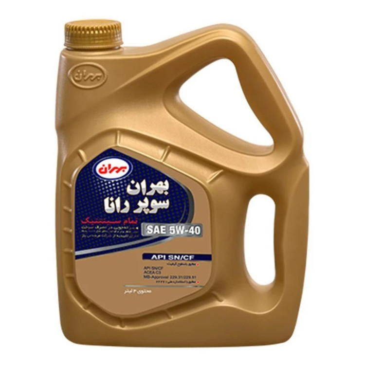 روغن موتور بهران سوپر رانا مدل 5W40 حجم 4 لیتر (SN)